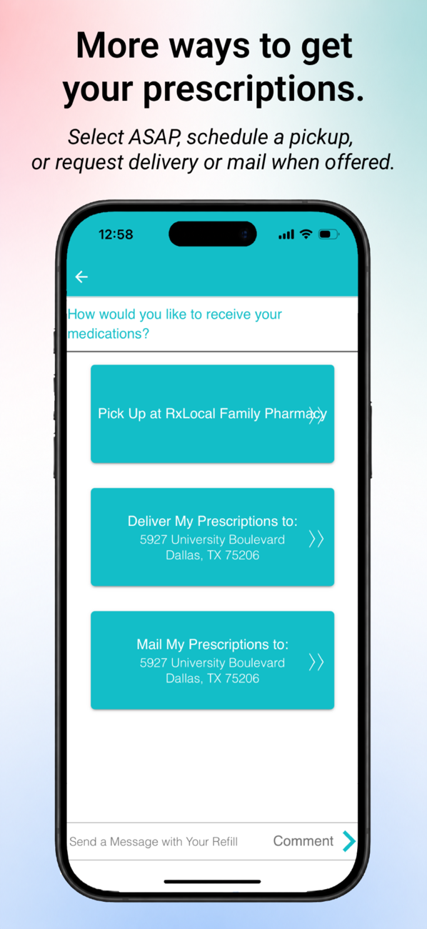RxLocal prescription delivery options